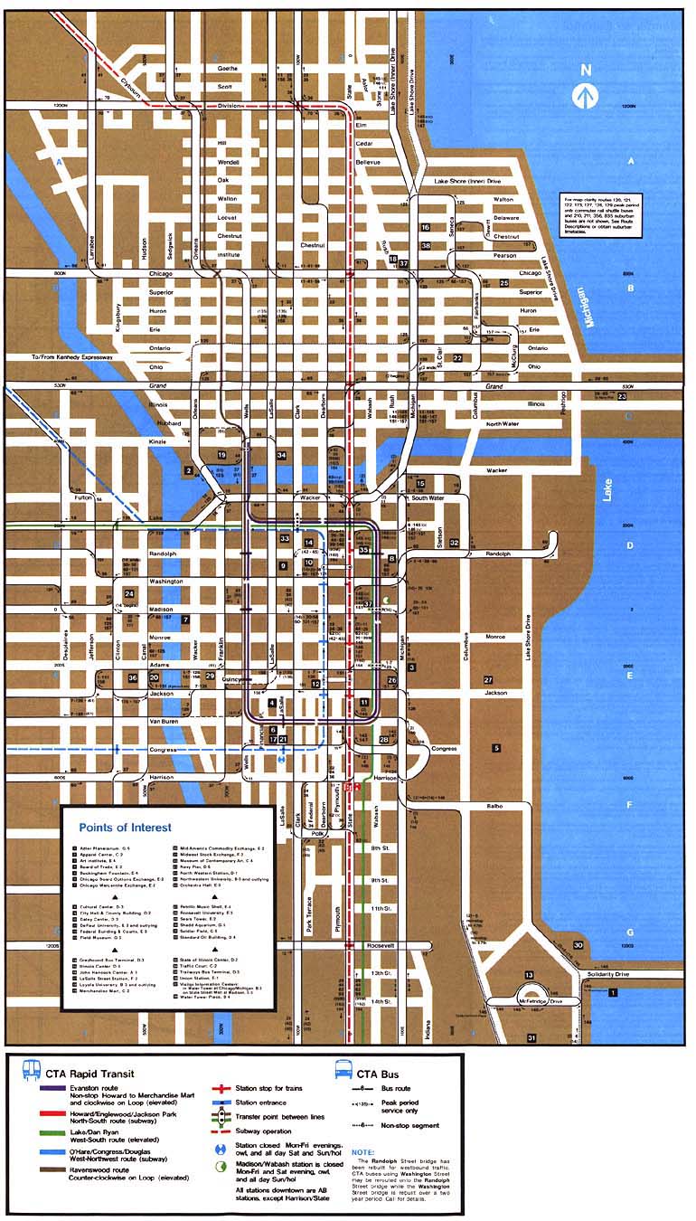 Chicago ''L''.org: System Maps - Route Maps