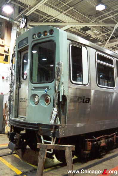 Car 2639 sustained damage in November 2000 after a collision with car 2656 
