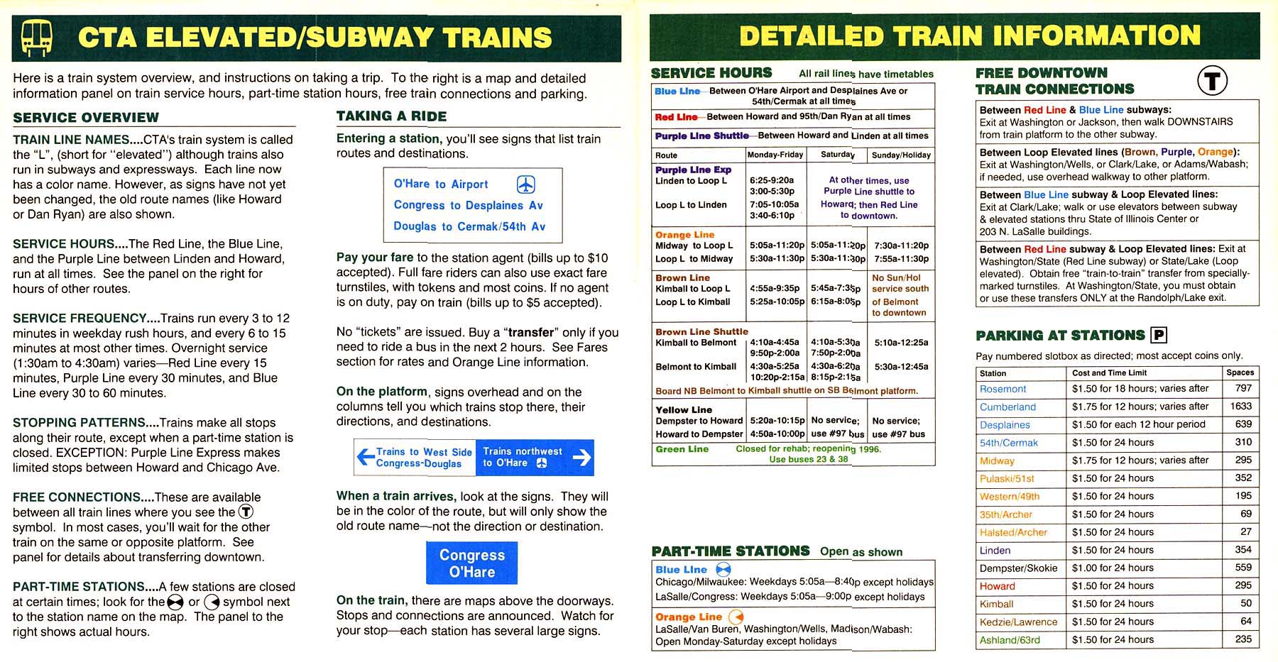 Chicago ''L''.org: System Maps - Route Maps