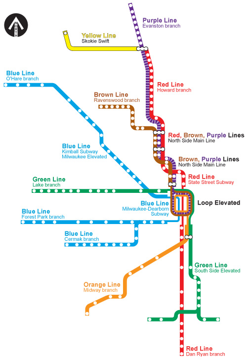 Chicago Train Line Map Chicago ''L''.org: System Maps - Track Maps Chicago Train Line Map Chicago ''L''.org: System Maps - Track Maps